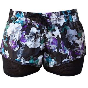 Adidas by Stella McCartney Womens Run Dark Blossom 2-In-1 Short SZ S